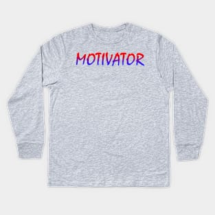 MOTIVATOR Red & Blue Kids Long Sleeve T-Shirt